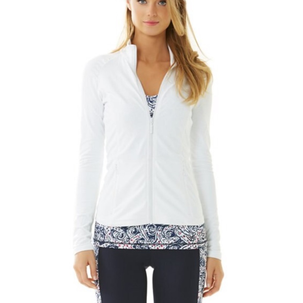 Lilly Pulitzer white luxletic zip up